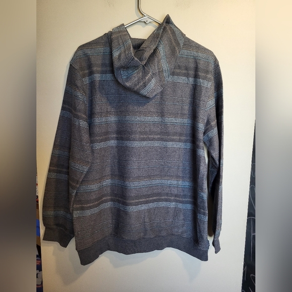 NEW- O'Neill Dark Gray and Light Gray Striped Hoodie, Size XXL - Picture 3 of 7